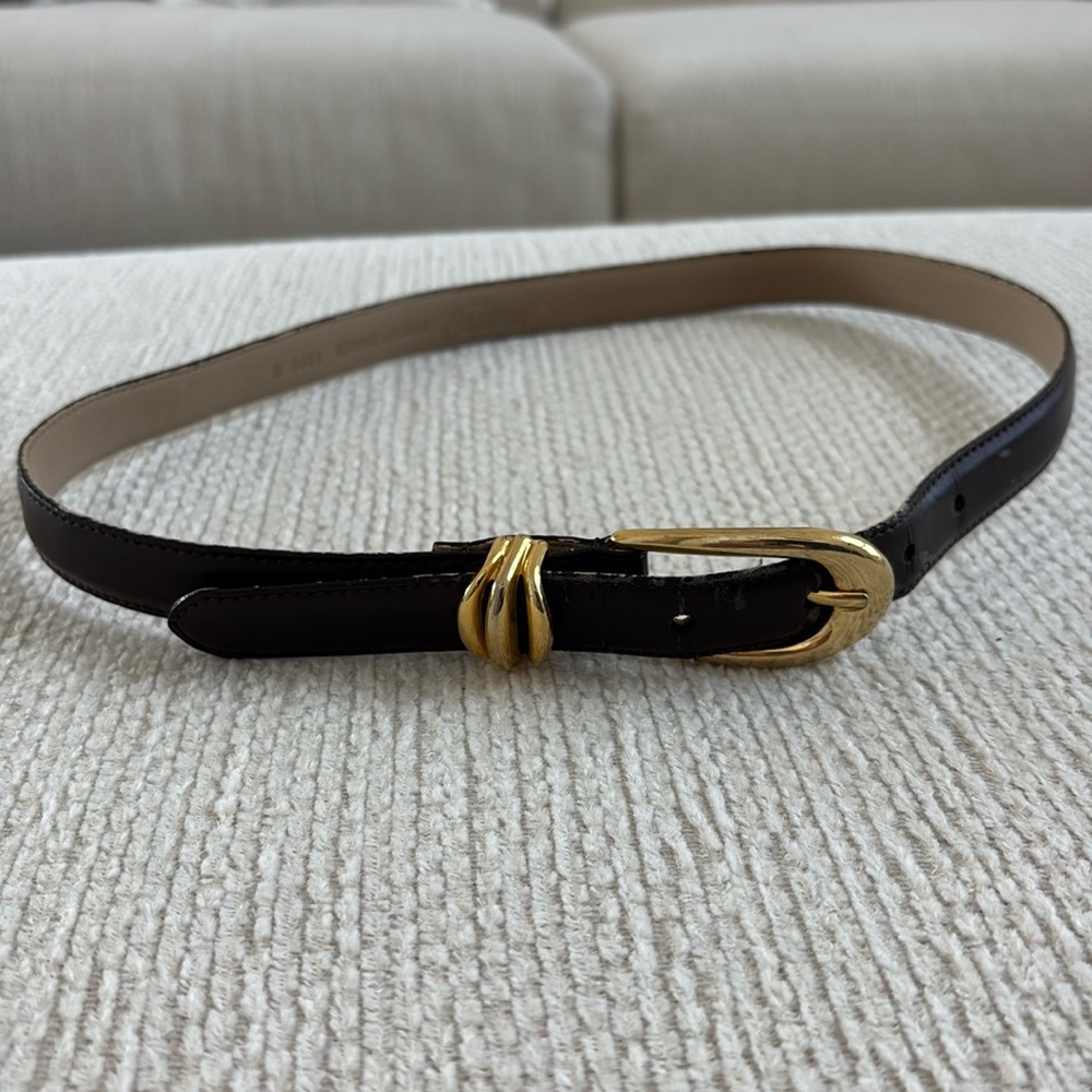 Genuine leather lady Captiva small brown leather belt